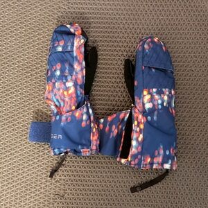 Navy confetti Mittens